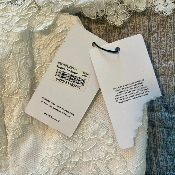 Reiss Evora Bardot Lace Off Shoulder Crop Top White NWT Size 8 Bridal - Picture 4 of 11